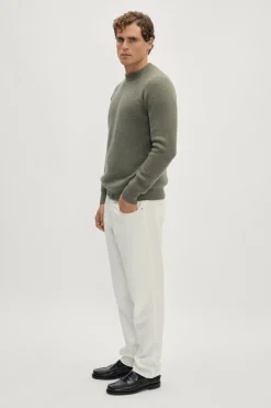 Pull raglan en maille de Laine côtelée