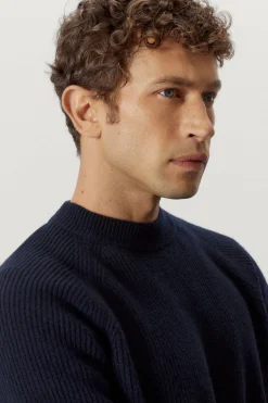 Pull raglan en maille de Laine côtelée
