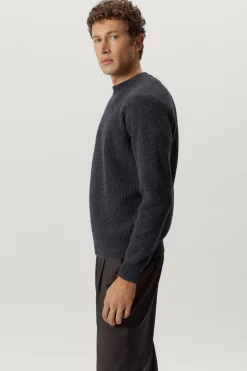 Pull raglan en maille de Laine côtelée