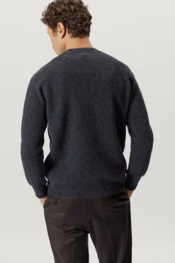 Pull raglan en maille de Laine côtelée