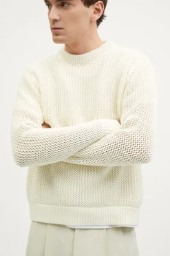 Pull tricoté en Coton biologique Filet
