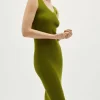 Robe débardeur longue côtelée en Coton Biologique
