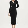 Robe polo côtelée en laine mérinos