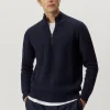 Tricot demi-zip en Laine Mérinos