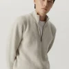Tricot demi-zip en Laine Mérinos