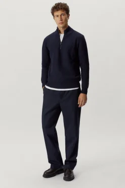 Tricot demi-zip en Laine Mérinos
