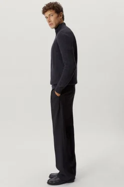 Tricot demi-zip en Laine Mérinos