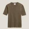 T-shirt à mailles côtelées en Coton biologique - Version imparfaite