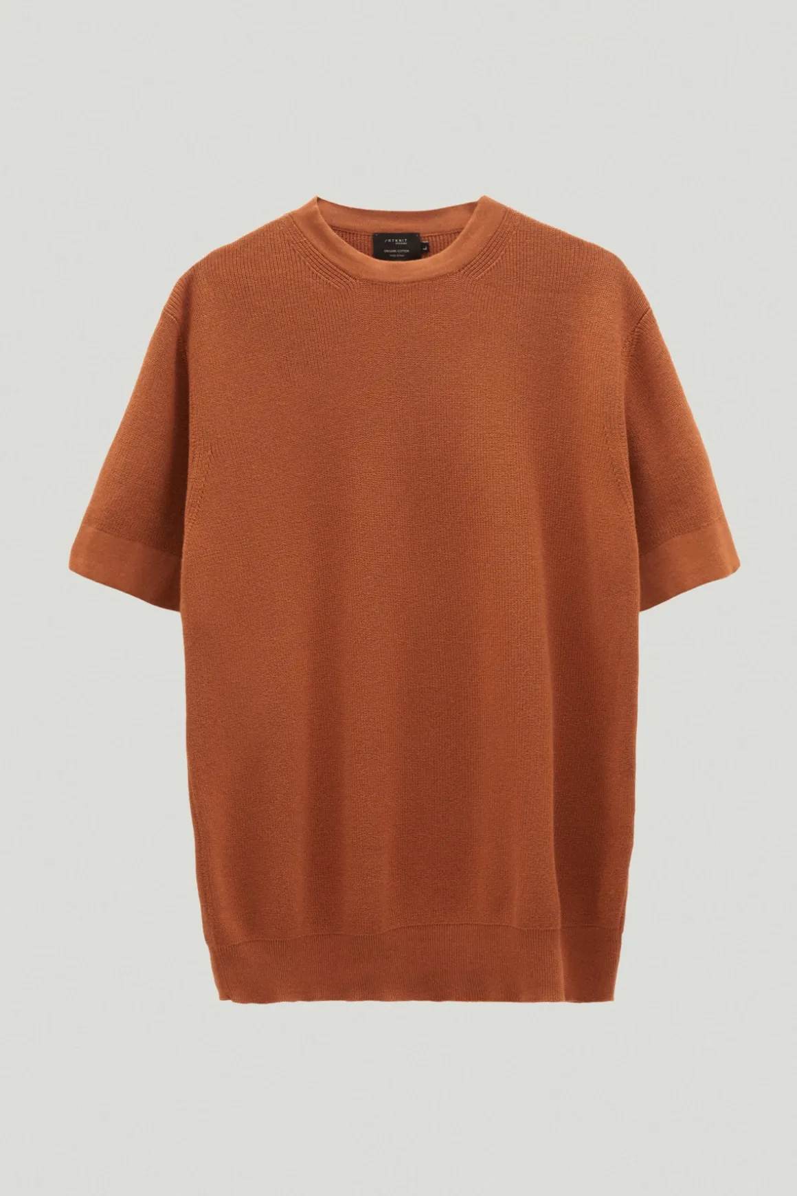 T-shirt à mailles côtelées en Coton Biologique - Version imparfaite