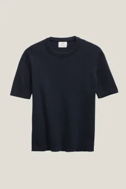 T-shirt à mailles côtelées en Coton biologique - Version imparfaite