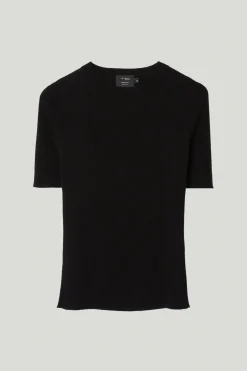T-shirt à mailles côtelées en Laine ultra douce - Version imparfaite