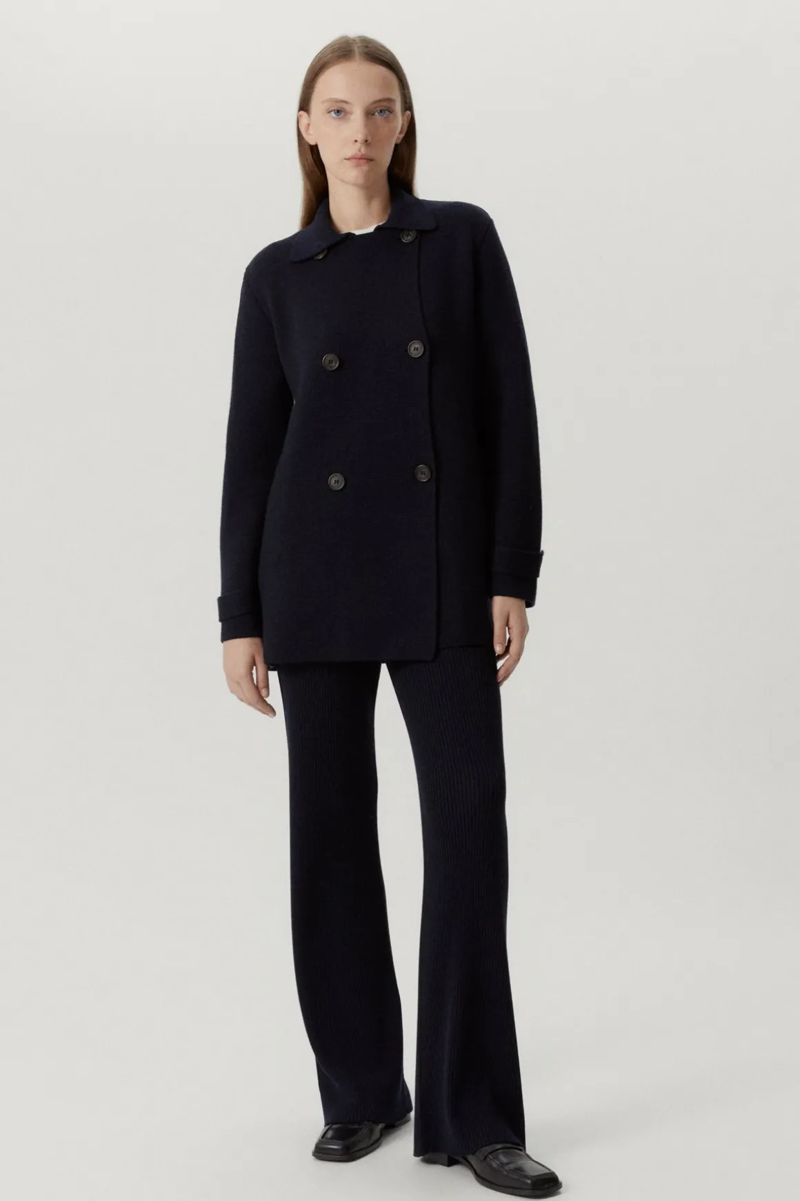 Veste à double boutonnage en Laine Mérinos