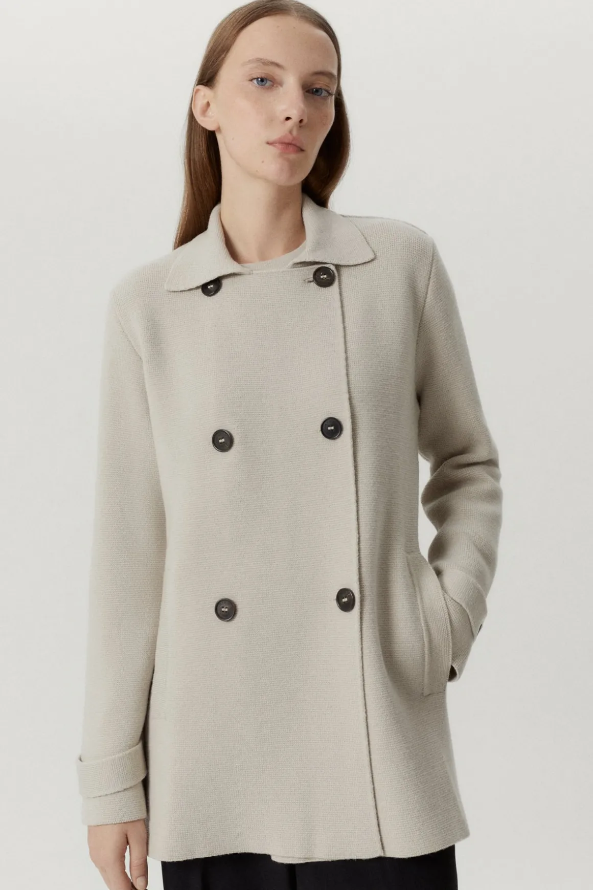 Veste à double boutonnage en Laine Mérinos