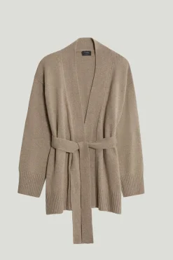Veste ceinturée en ReCashmere