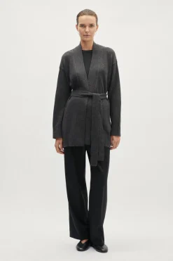 Veste ceinturée en ReCashmere