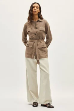 Veste saharienne en Lin et Coton