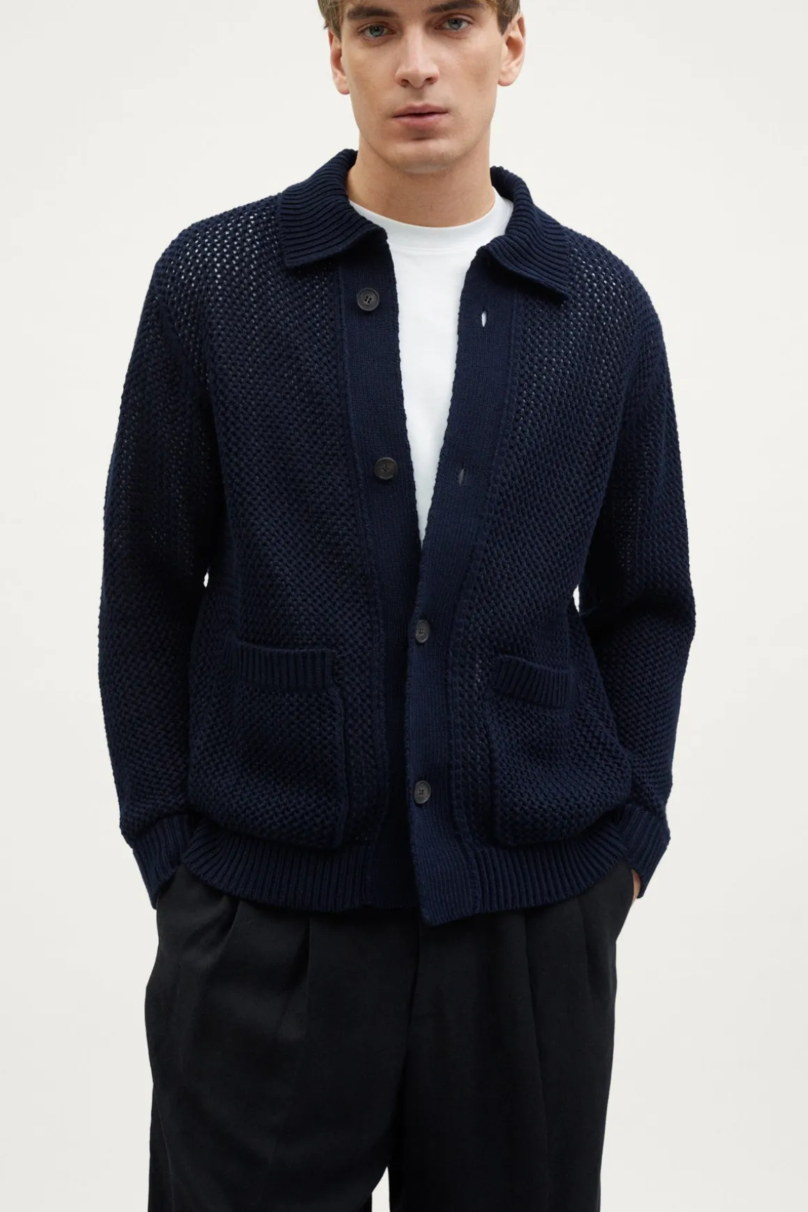 Veste tricotée en Coton biologique Filet
