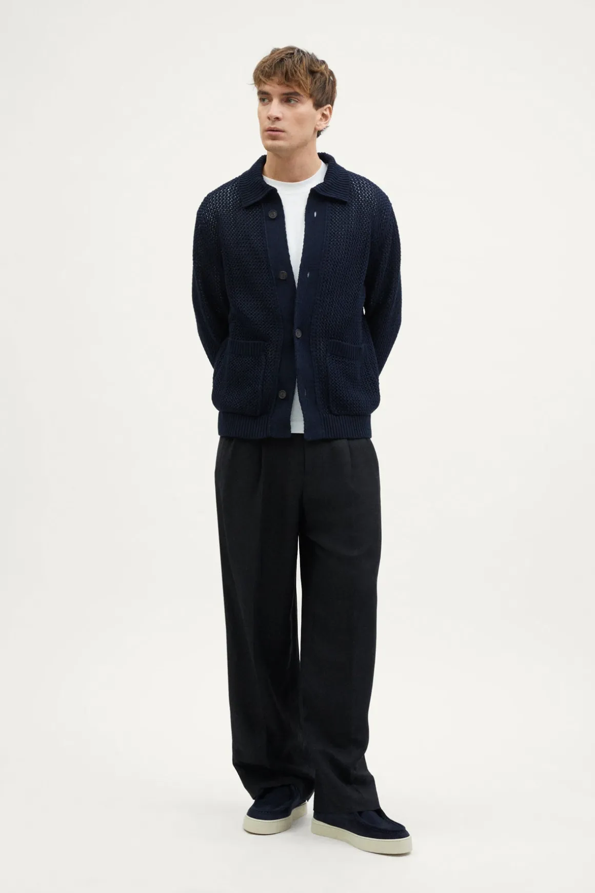 Veste tricotée en Coton biologique Filet