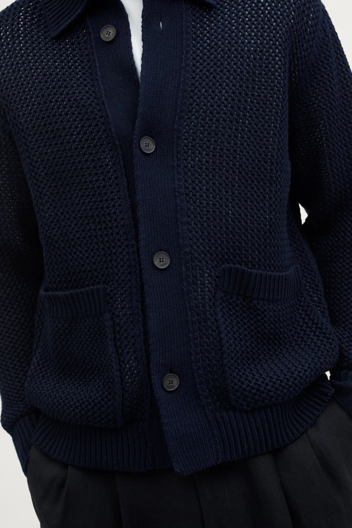 Veste tricotée en Coton biologique Filet