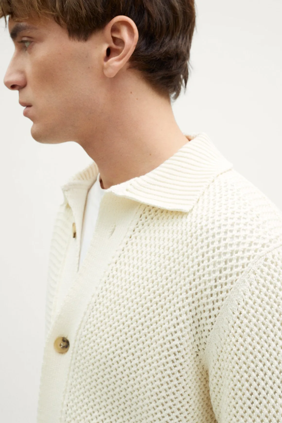 Veste tricotée en Coton biologique Filet