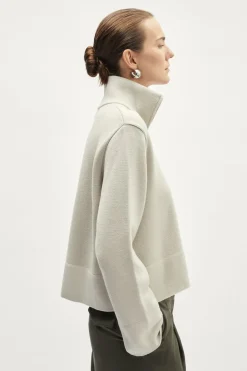 Veste zippée en laine mérinos