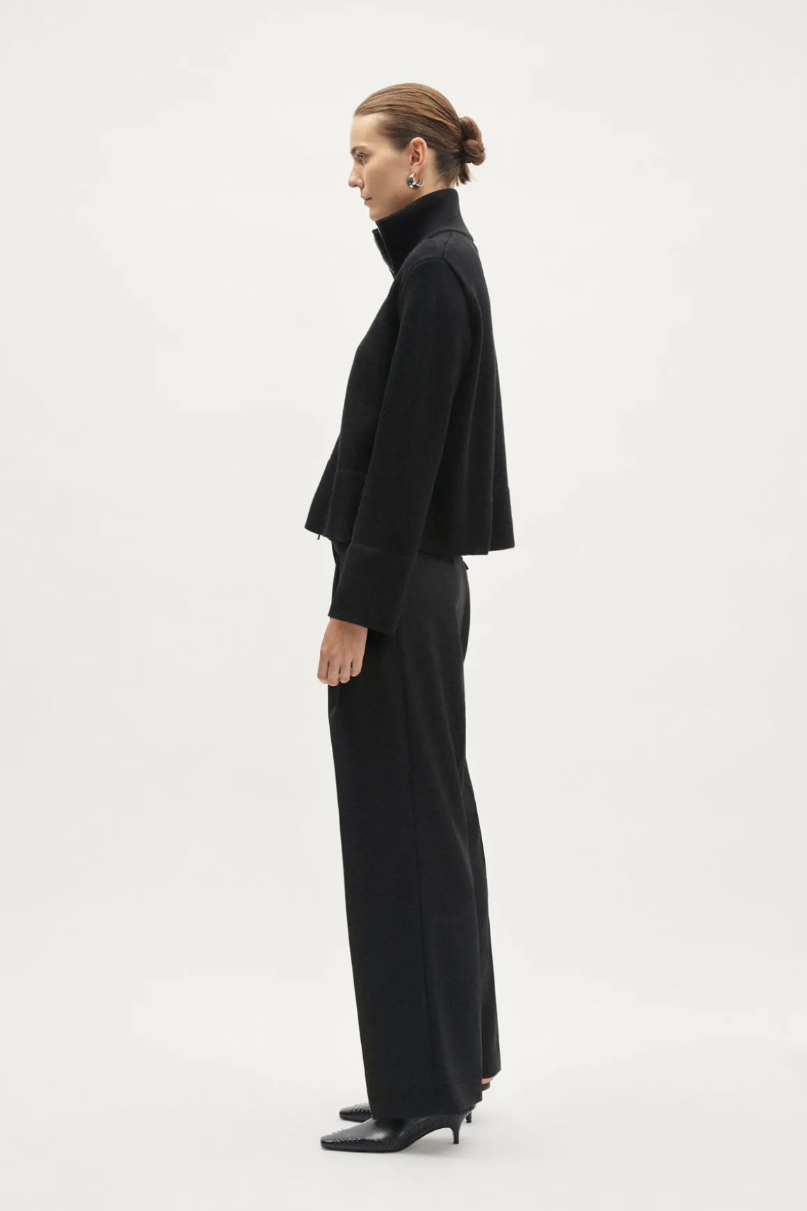Veste zippée en laine mérinos
