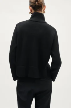 Veste zippée en laine mérinos