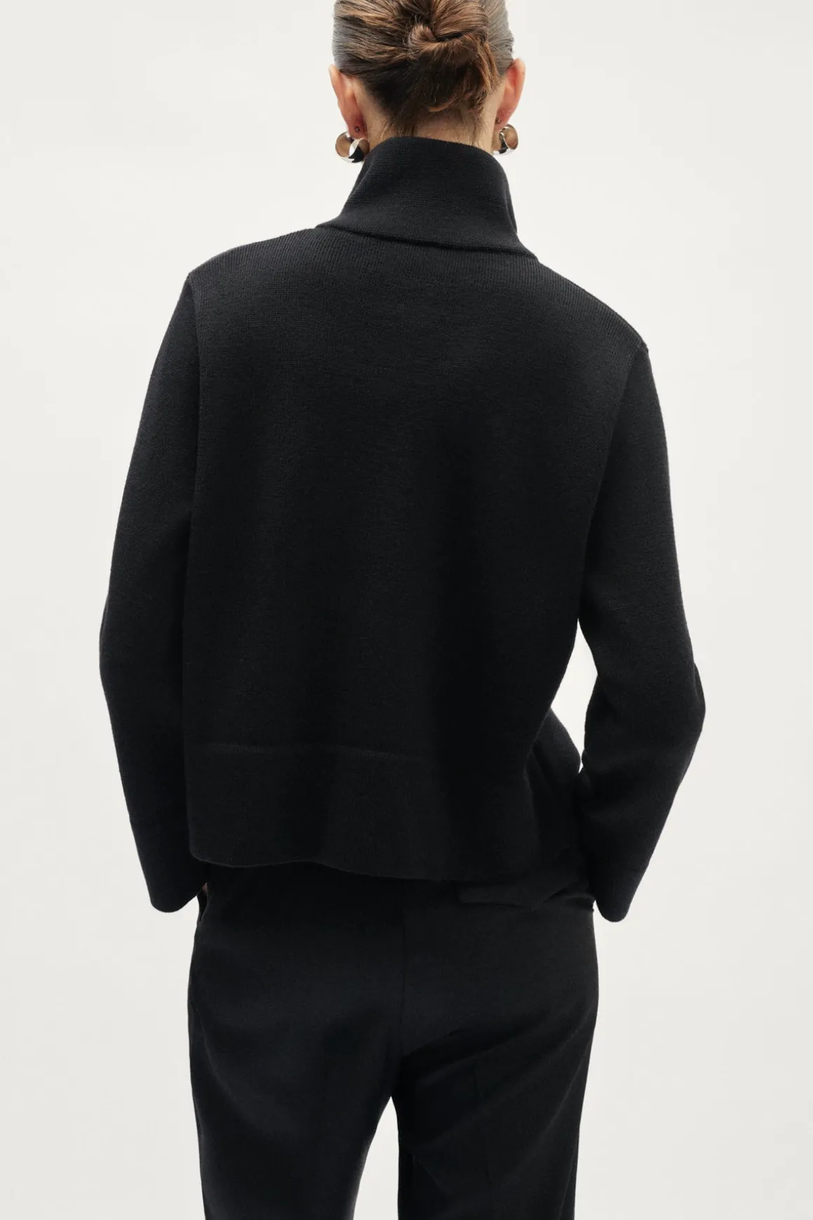 Veste zippée en laine mérinos